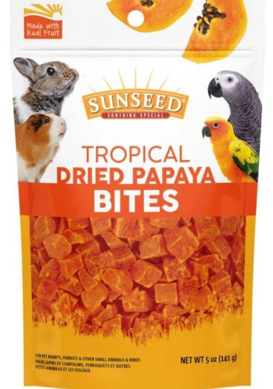 Sunseed Garden Goodies Dehydrated Papaya Treats for Birds and Small Animals